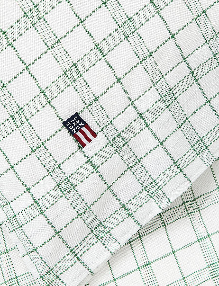 Lexington Home - White/Green Checked Lyocell/Cotton Pillowcase - white/green - 2