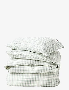 White/Green Checked Lyocell/Cotton Bed Set, Lexington Home