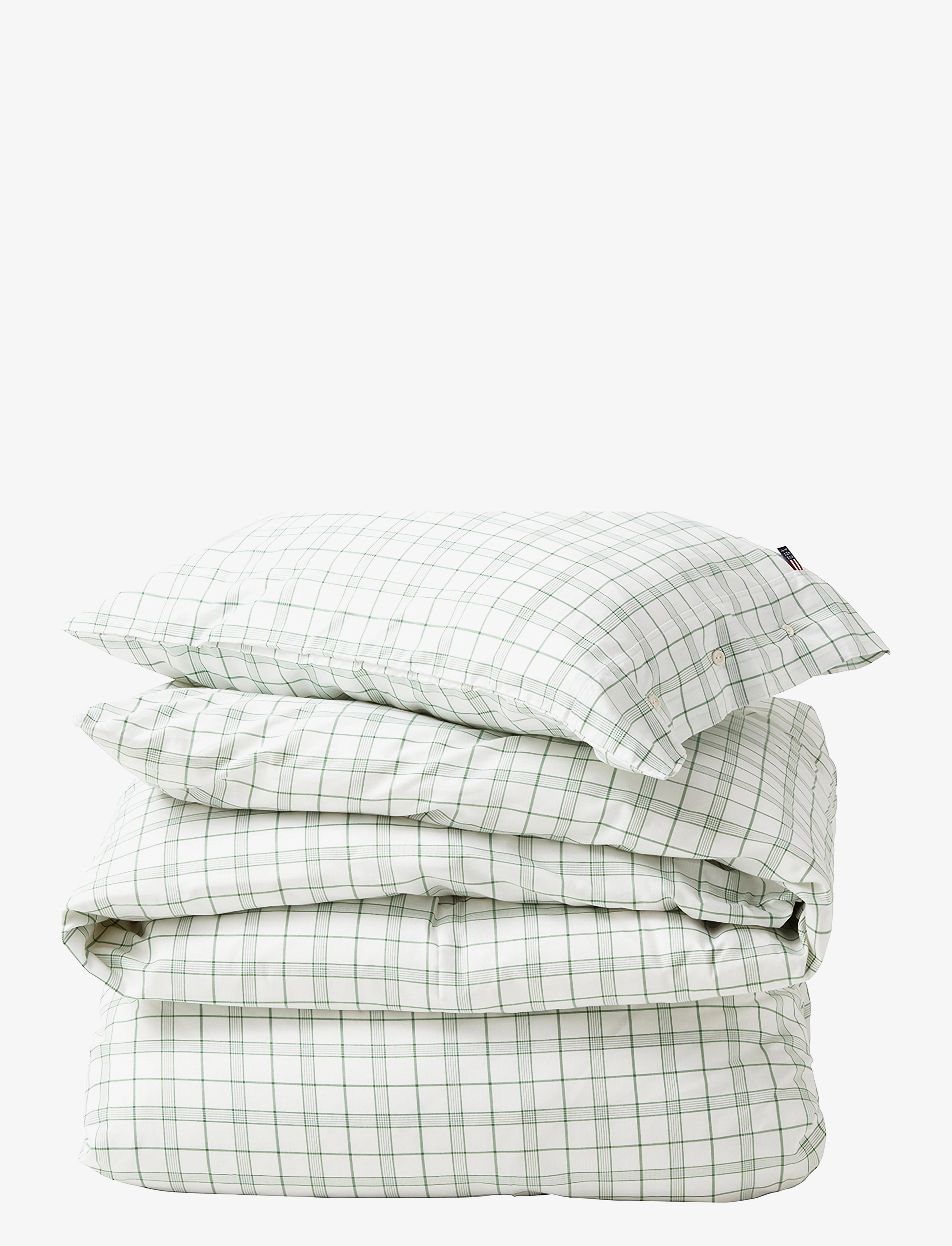 Lexington Home White/Green Checked Lyocell/Cotton Bed Set - Sengesæt - WHITE/GREEN / green