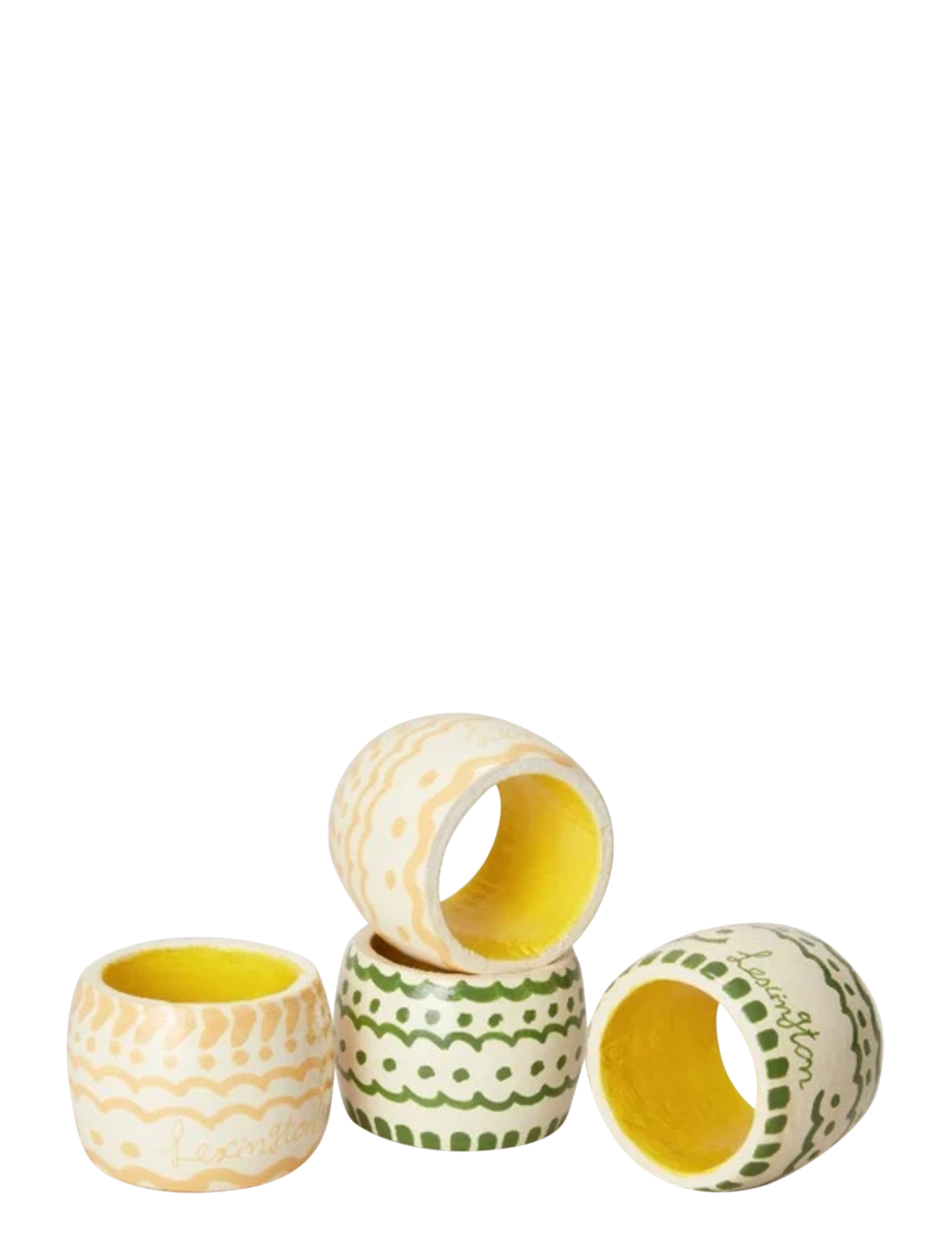LEXINGTON Einrichtung Easter Serviette Ring In Wood (Set Of 4) Patterned - One Size - Unisex