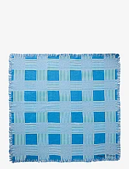 Lexington Home - Checked Recycled Cotton Picnic Blanket (+Strap) - blue/white - 0