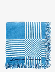 Lexington Home - Checked Recycled Cotton Picnic Blanket (+Strap) - blue/white - 1