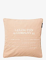 Lexington Home - Logo Organic Cotton Canvas Pillow Cover - kuddfodral - beige/white - 0