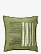 Graphic Recycled Heavy Cotton Twill Pillow Cover - GREEN/GRAY/WHITE