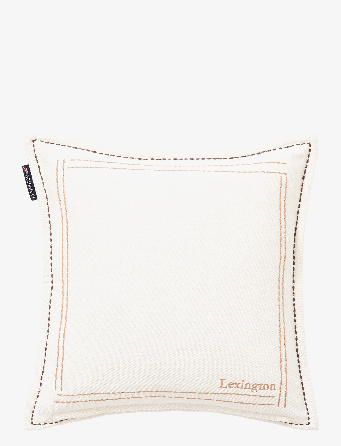 Lexington Home - Graphic Recycled Heavy Cotton Twill Pillow Cover - pudebetræk - white/beige/gray - 1