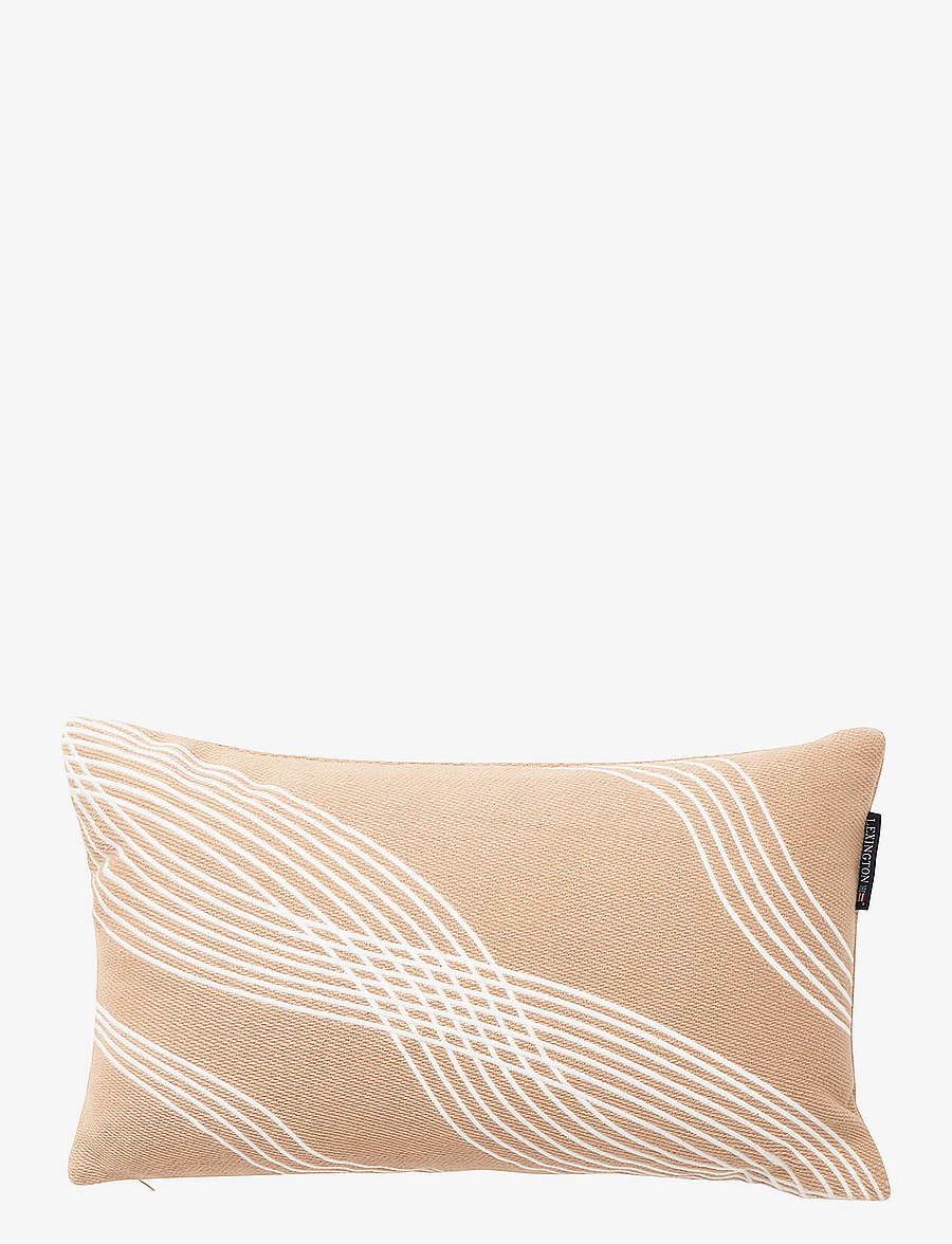 Lexington Home - Waves Recycled Heavy Cotton Twill 50x30 Pillow - padjad - beige/white - 0