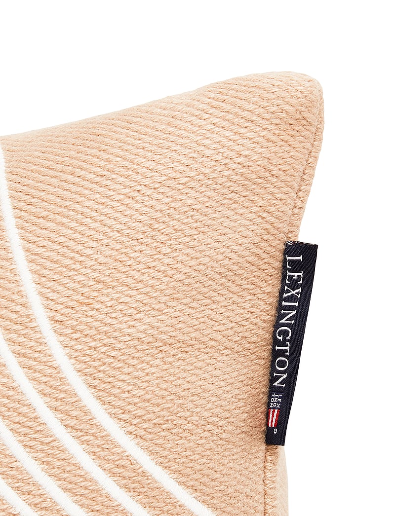 Lexington Home - Waves Recycled Heavy Cotton Twill 50x30 Pillow - prydnadskuddar - beige/white - 2