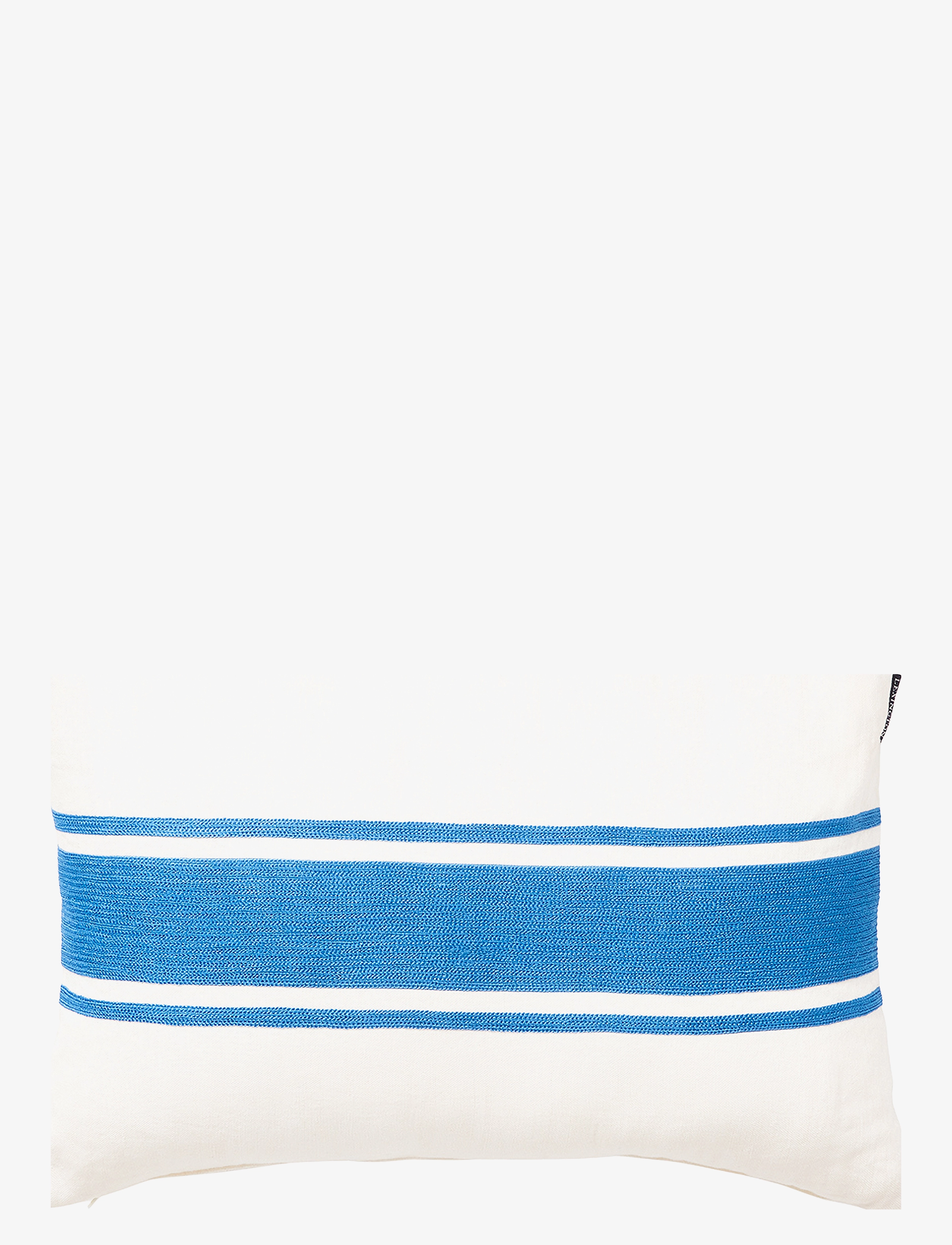 Lexington Home Embroidery Center Striped Linen/Cott 60x40 Pillow - Tekid ja padjad - OFF WHITE/BLUE / white