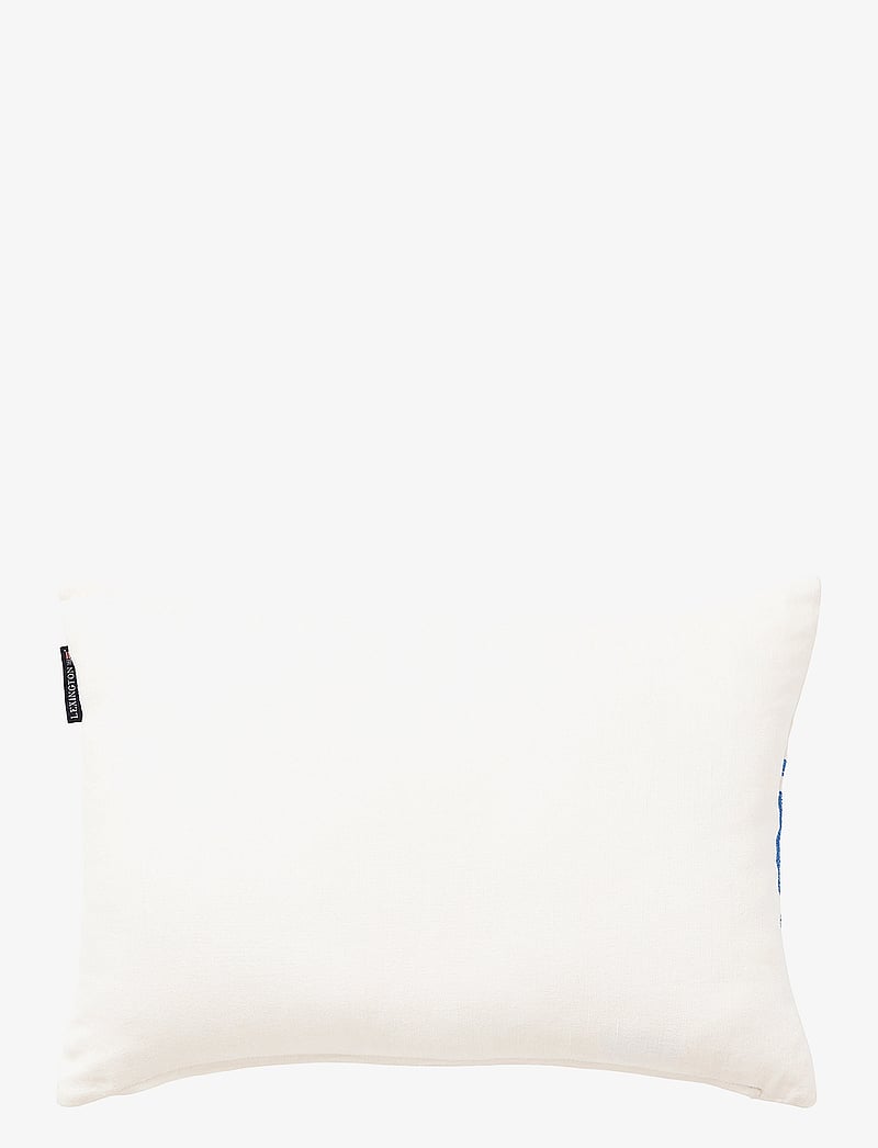 Lexington Home - Embroidery Center Striped Linen/Cott 60x40 Pillow - prydnadskuddar - off white/blue - 1