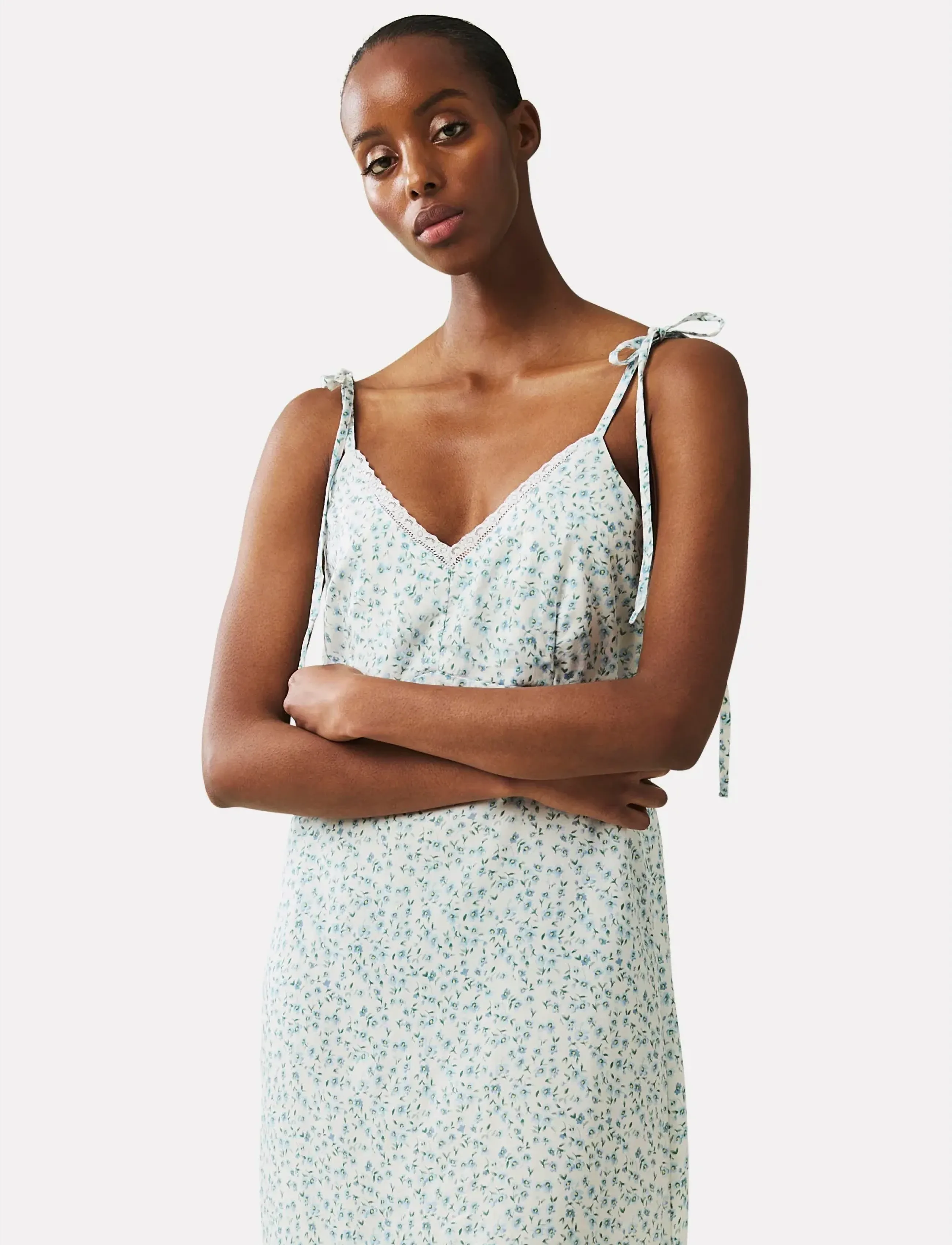 Lexington Home - Antonia Lyocell Nightgown - geburtstagsgeschenke - blue flower print - 3