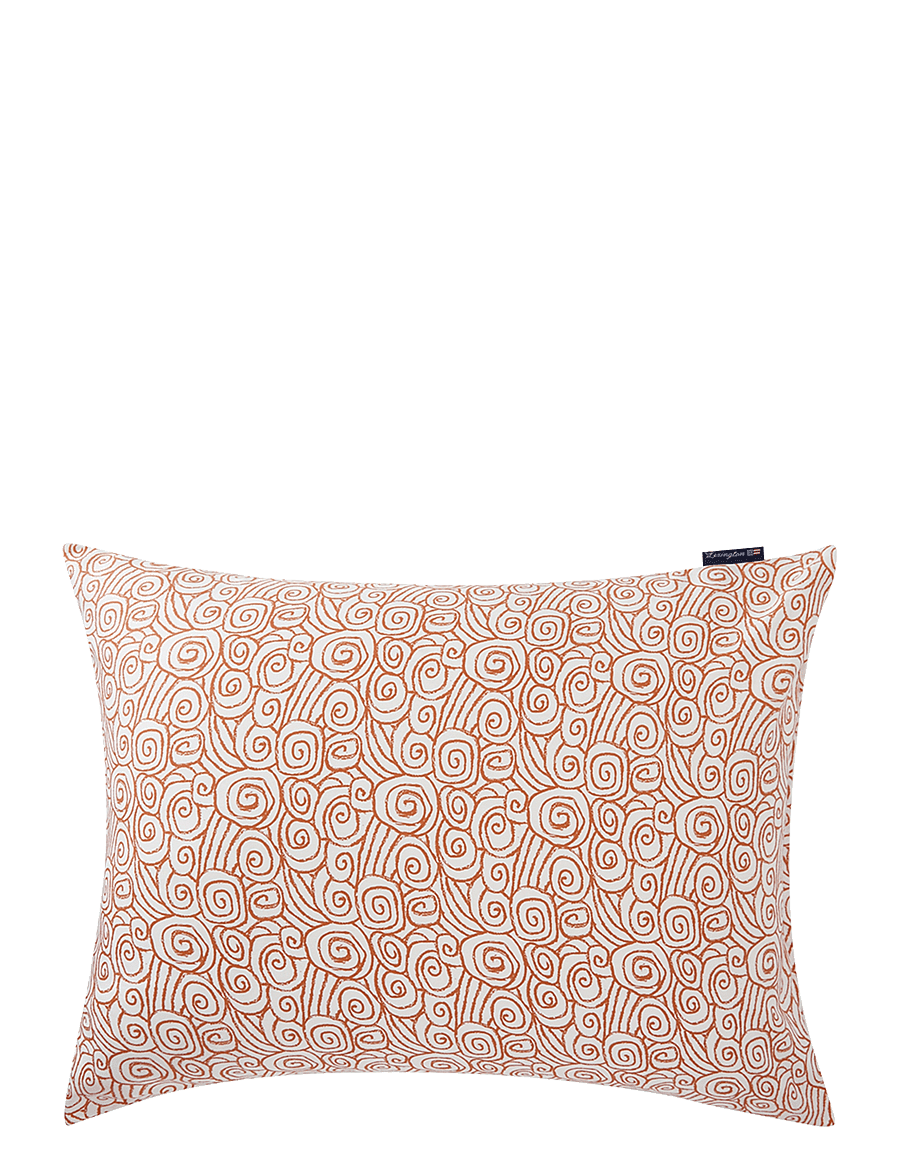 Lexington Home - White/Terra Wave Printed Cotton Sateen pillowcase - white/terra - 0