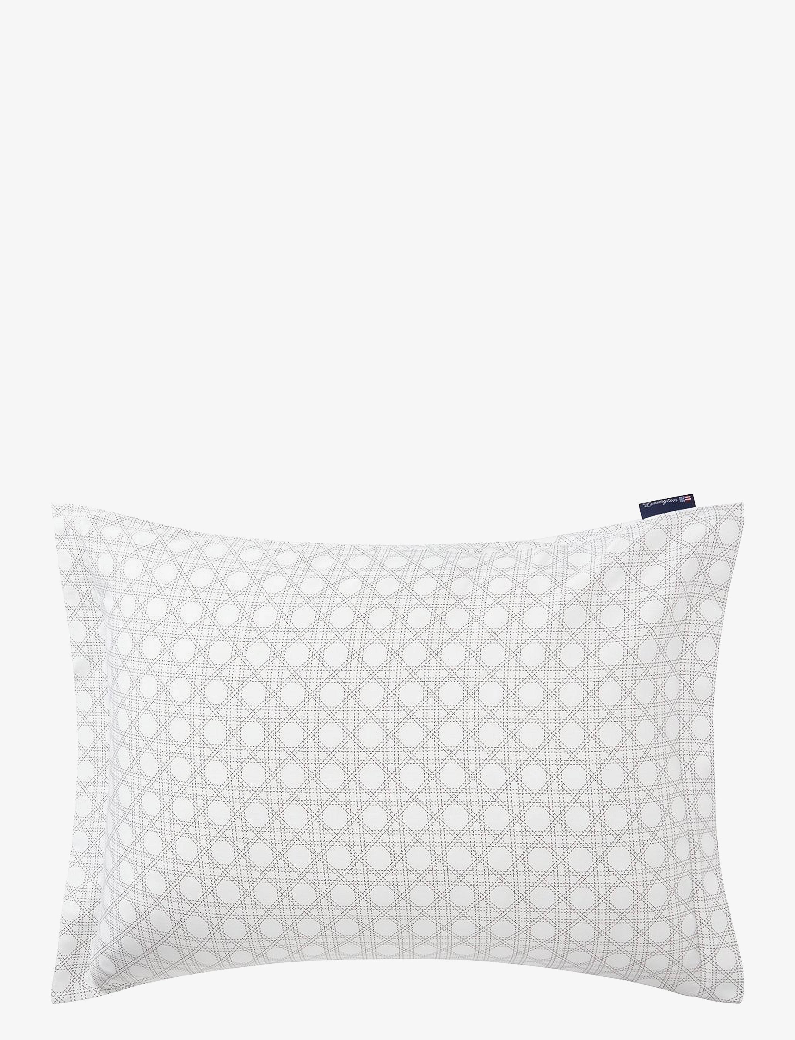 Lexington Home Rattan Printed Cotton Sateen Pillowcase - Pudebetræk - WHITE/DK. GRAY / white