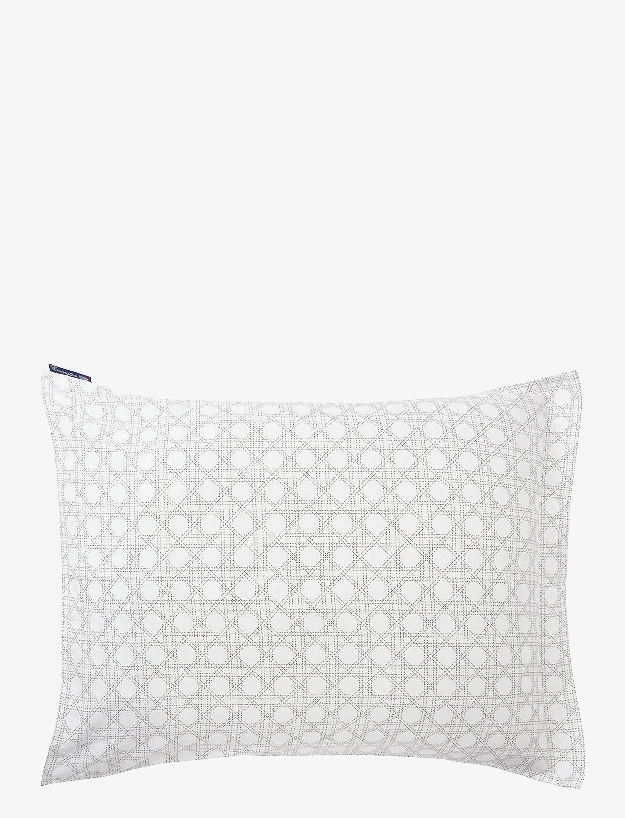 Lexington Home - Rattan Printed Cotton Sateen Pillowcase - pudebetræk - white/dk. gray - 1
