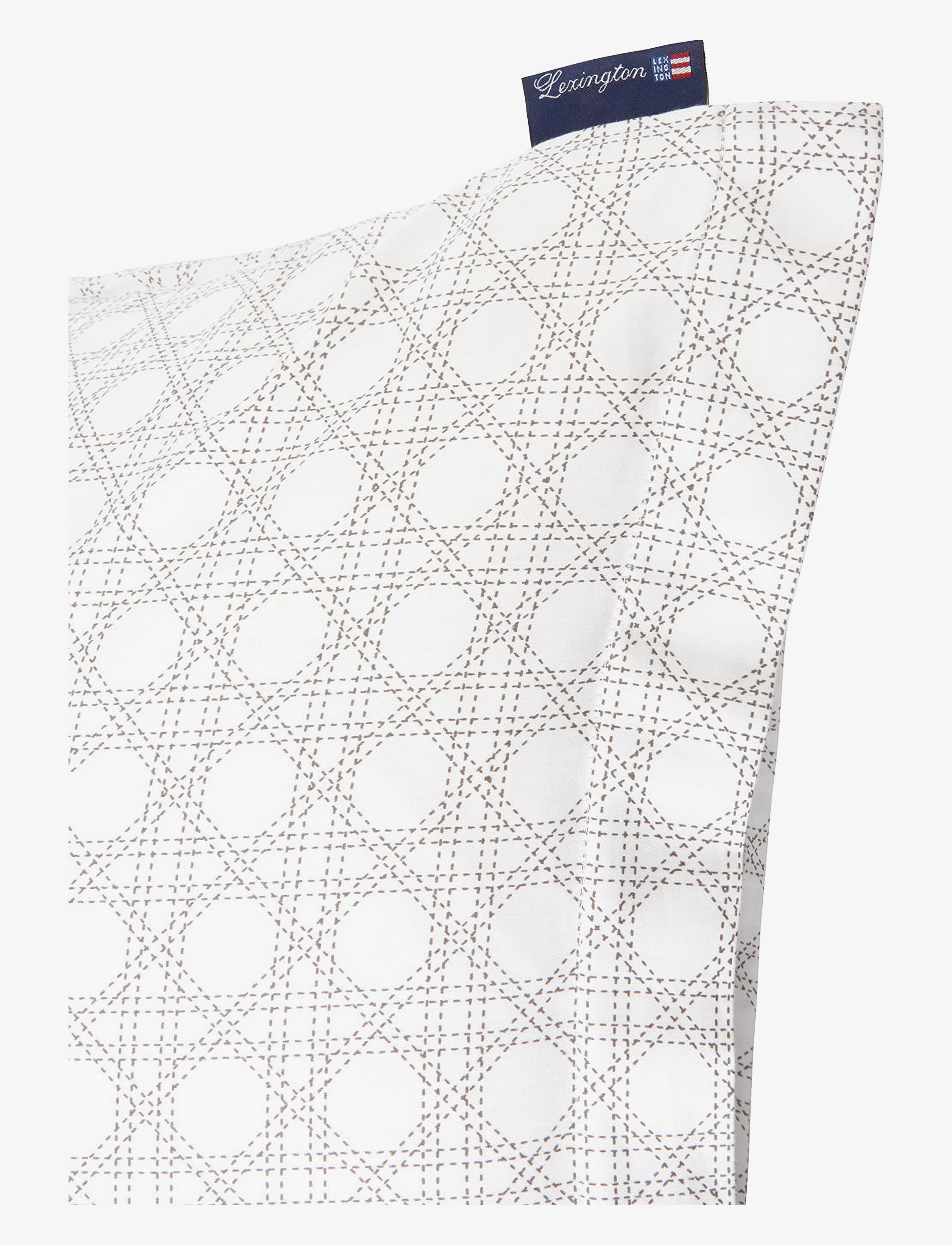 Lexington Home - Rattan Printed Cotton Sateen Pillowcase - pudebetræk - white/dk. gray - 2
