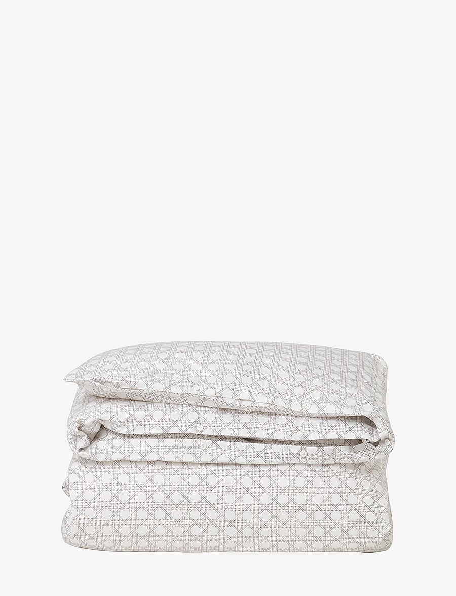 Lexington Home - Rattan Printed Cotton Sateen Bed set - sengesæt - white/dk. gray - 1