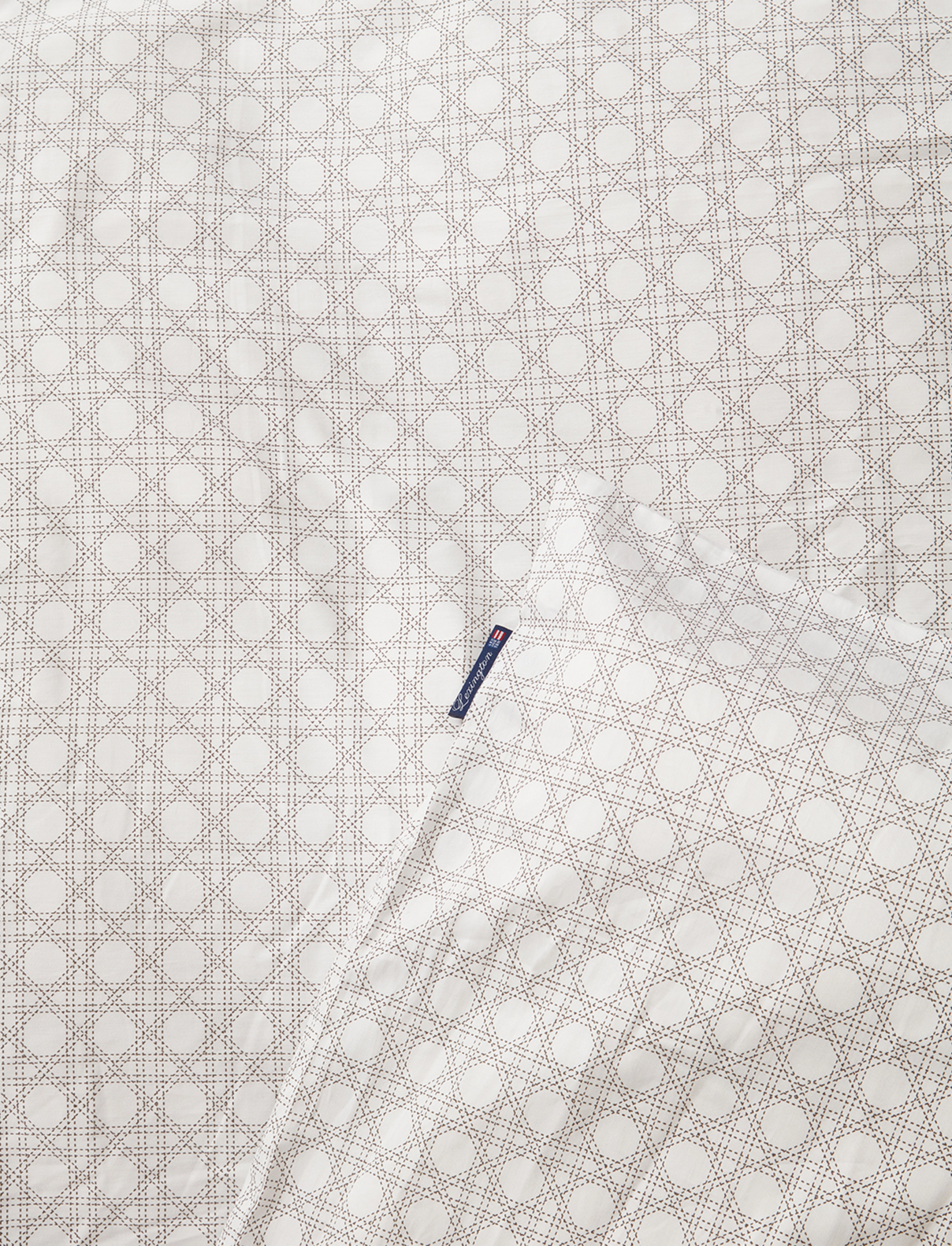 Lexington Home - Rattan Printed Cotton Sateen Bed set - sengesæt - white/dk. gray - 2