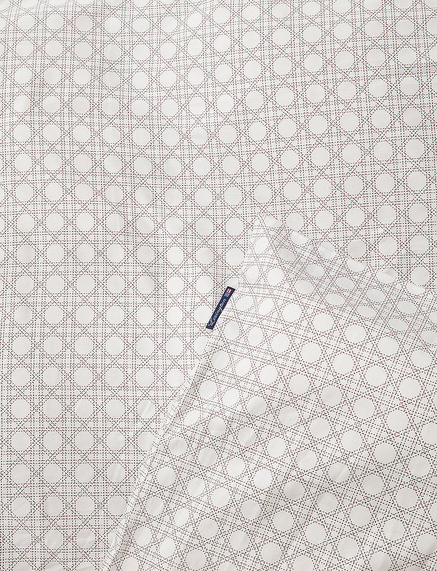 Lexington Home - Rattan Printed Cotton Sateen Bed set - sengesæt - white/dk. gray - 2