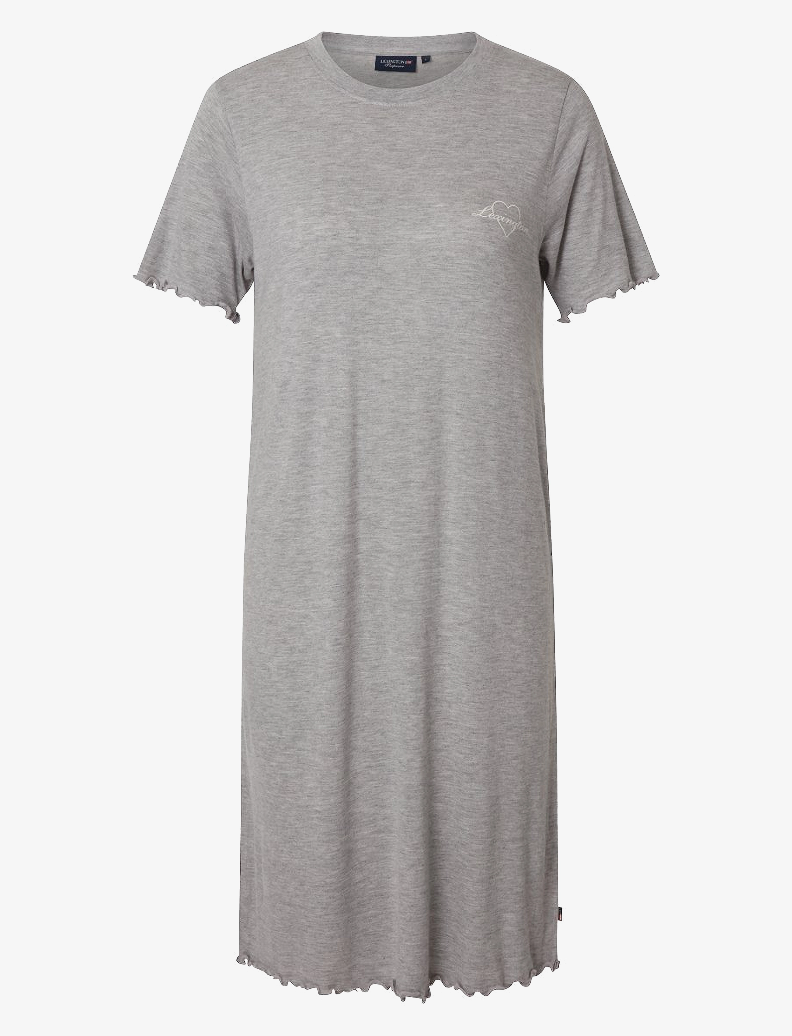 Lexington Home Sydney Jersey Nightgown - Puhkerõivad - GRAY MELANGE / grey