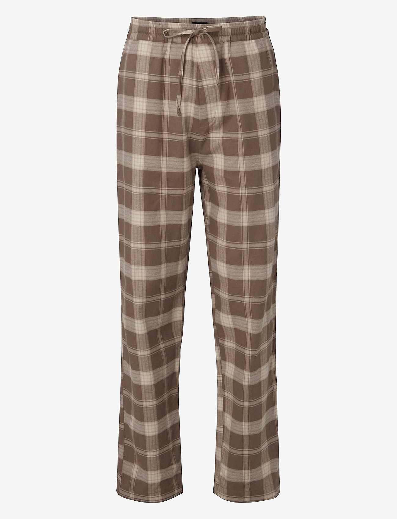 Lexington Home - Konrad Organic Cotton Checked Flannel Pajama Pants - pyjamahose - beige melange - 0