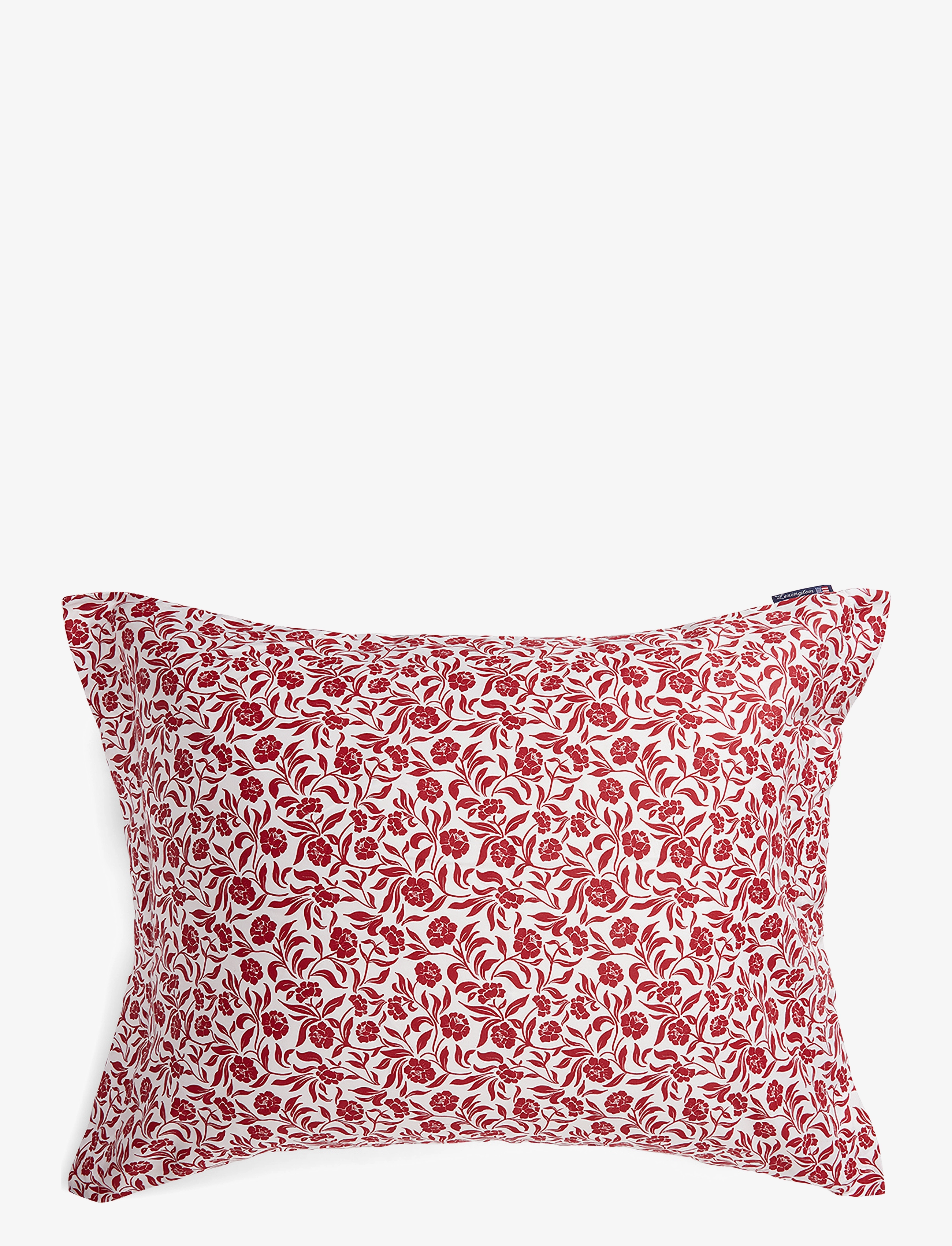 Lexington Home Flower Printed Cotton Sateen Pillowcase - Puter - WHITE/RED / white