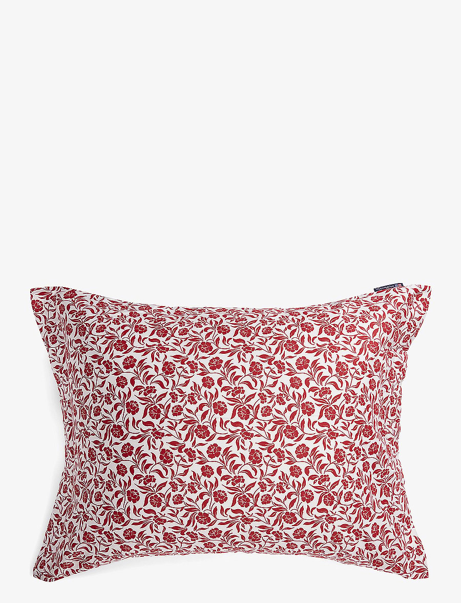Lexington Home - Flower Printed Cotton Sateen Pillowcase - white/red - 0
