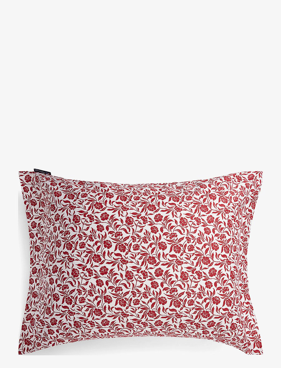 Lexington Home - Flower Printed Cotton Sateen Pillowcase - white/red - 1