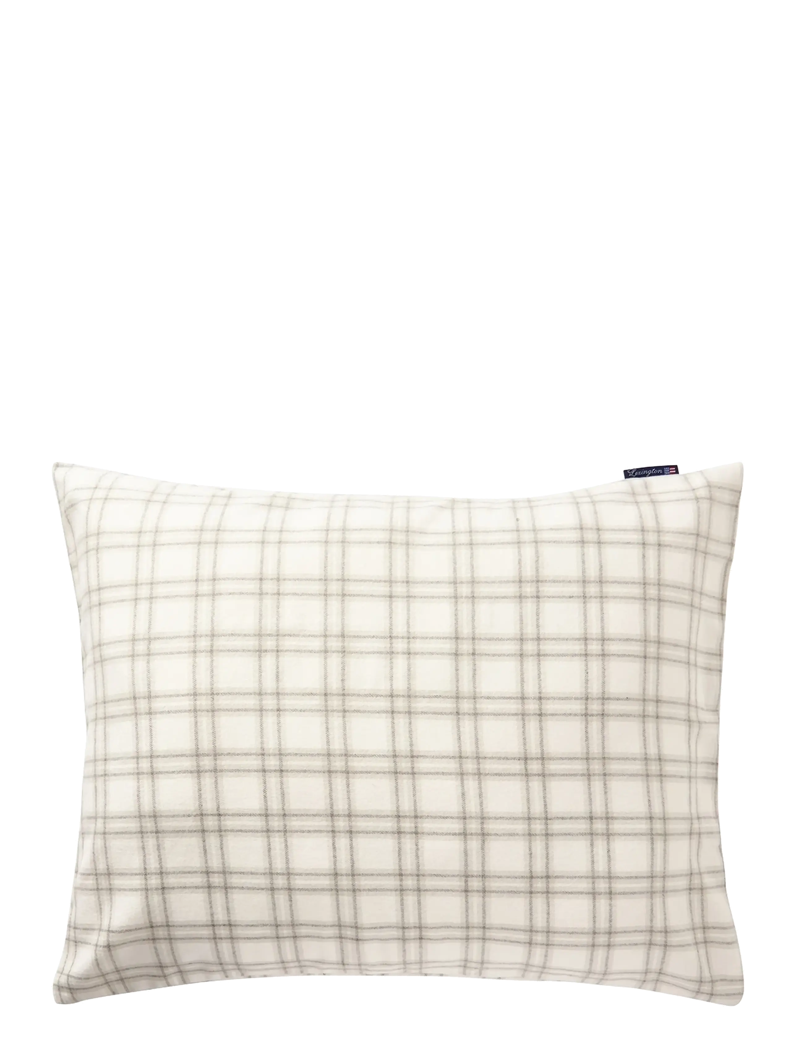 Lexington Home White/Gray Checked Cotton Flannel Pillowcase - Last Chance - WHITE/GRAY / beige