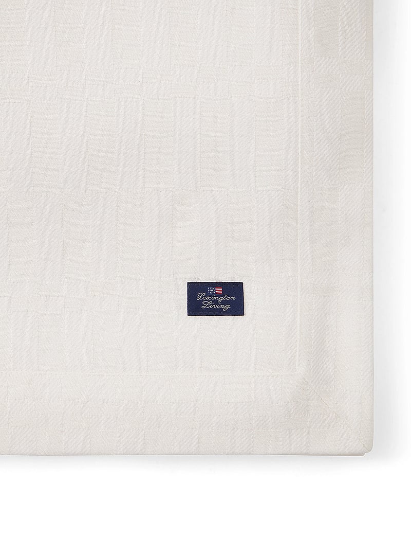Lexington Home - White Jacquard Cotton Tablecloth - tischdecken & tischläufer - white - 2