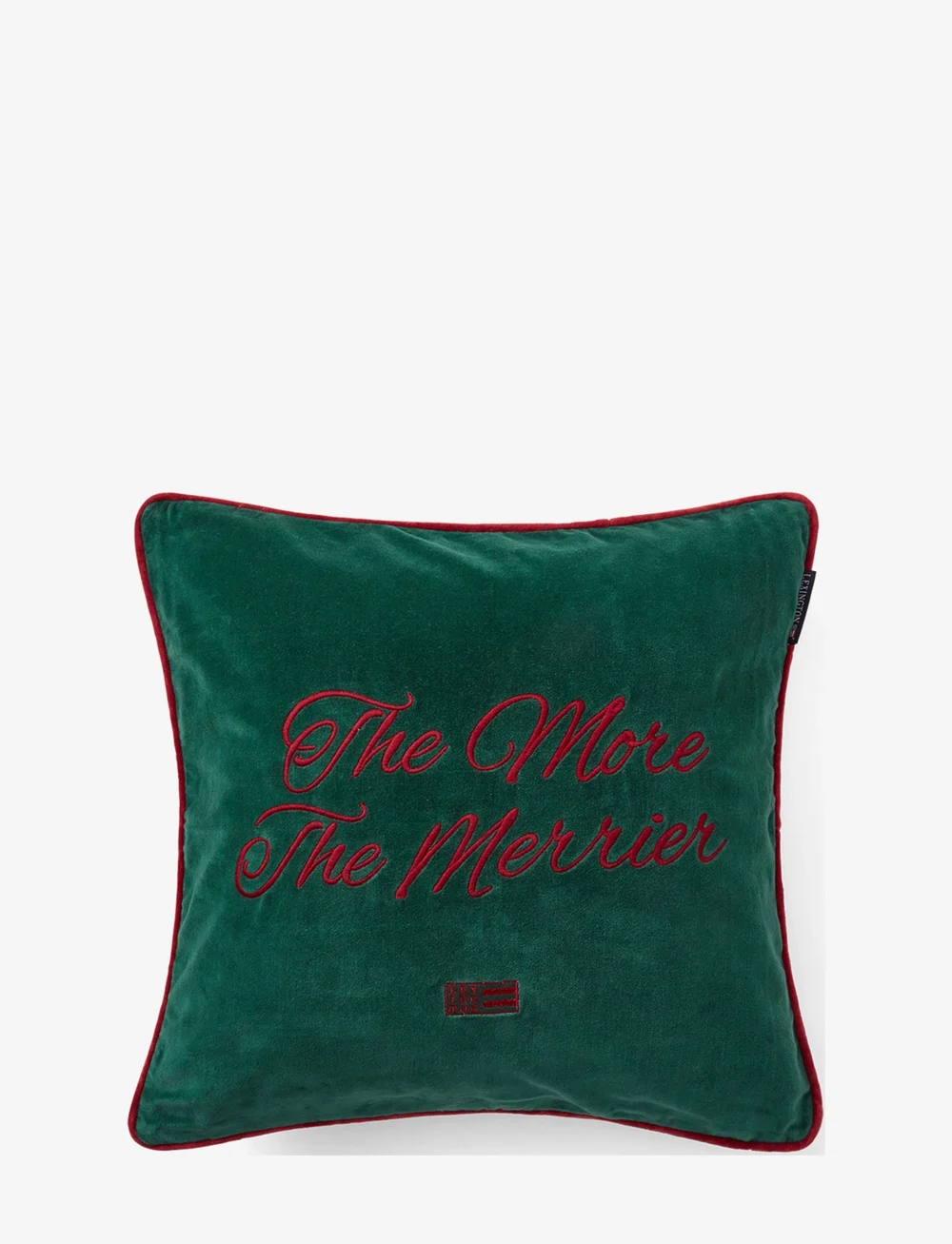 Lexington Home - The Merrier Organic Cotton Velvet Pillow Cover - kopfkissenbezüge - green/red - 0