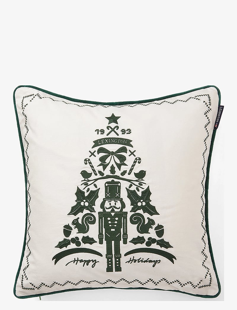 Lexington Home - Nutcracker Organic Cotton Pillow Cover - osta hinna alusel - snow white/green - 0