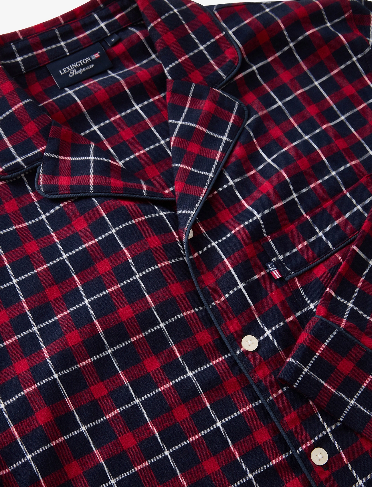 Lexington Home - Miranda Organic Cotton Checked Flannel Pajama Set - geburtstagsgeschenke - blue/red - 2