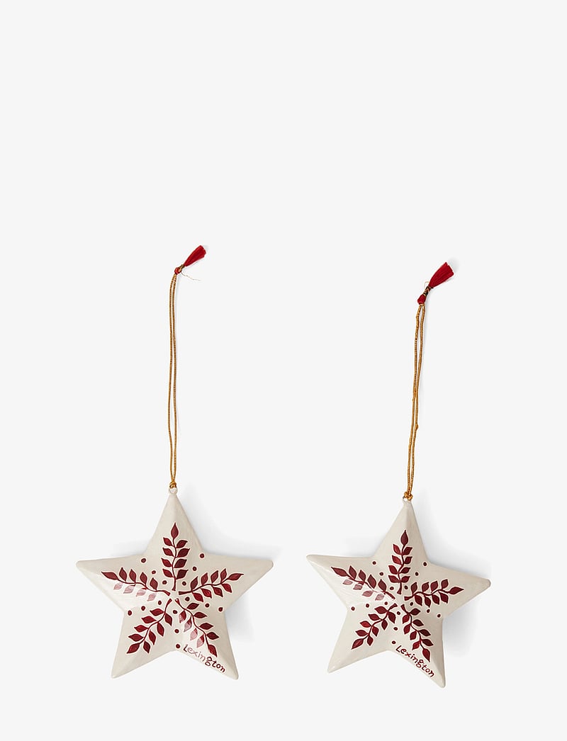 Lexington Home - Papier Maché Star Christmas Ornament (set of 2) - die niedrigsten preise - white/red - 0