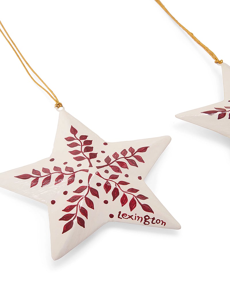 Lexington Home - Papier Maché Star Christmas Ornament (set of 2) - die niedrigsten preise - white/red - 1