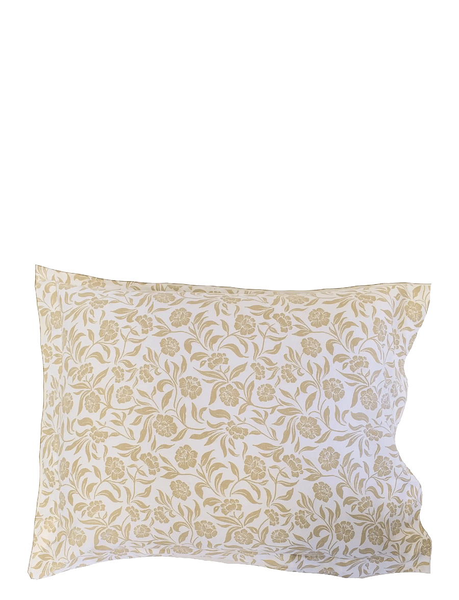 Lexington Home - White/Beige Flowers Cotton Sateen Bed Set - kopfkissenbezüge - white/beige - 0