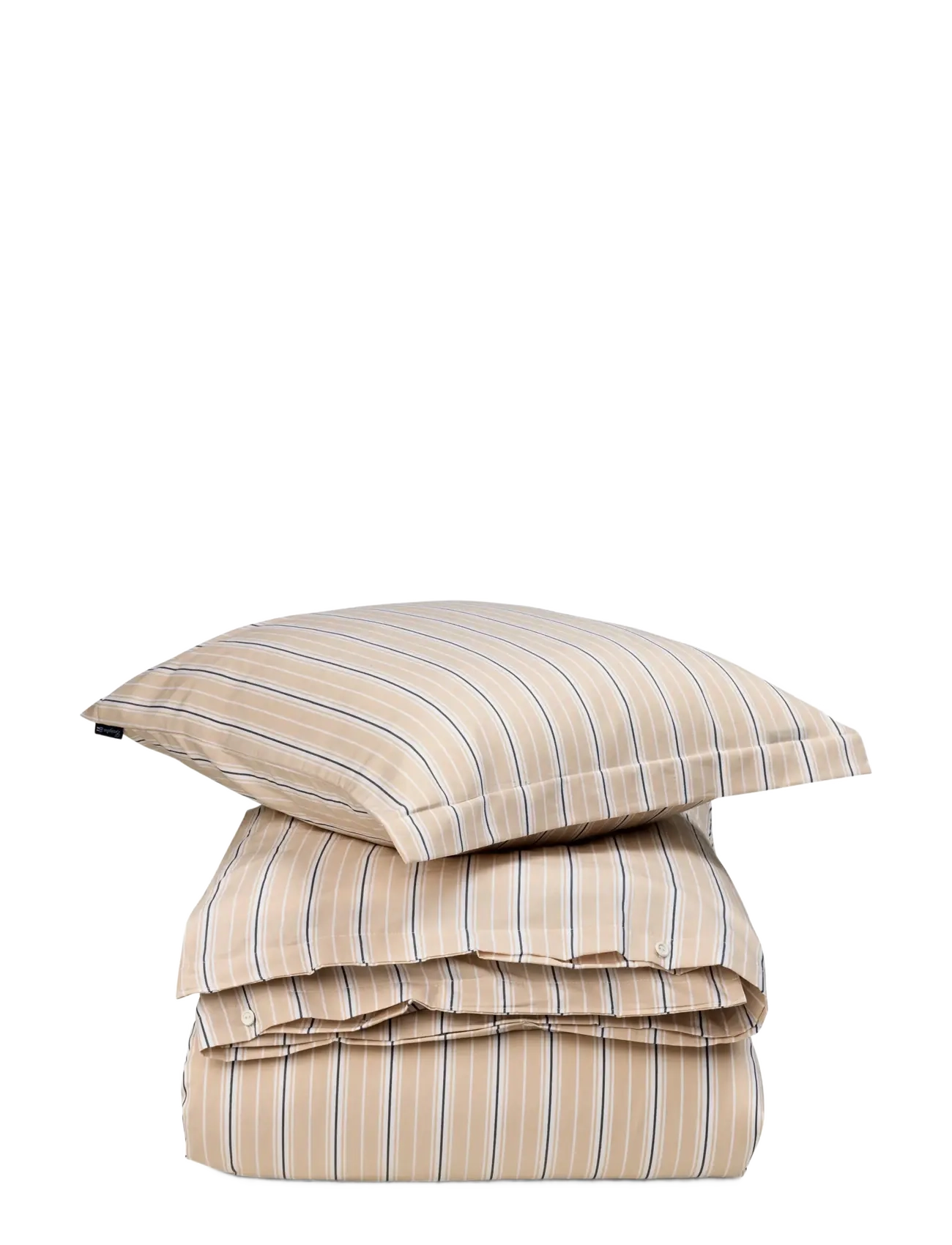 Lexington Home Beige/White Striped Cotton Poplin Bed Set - Sengesæt - BEIGE/WHITE / beige