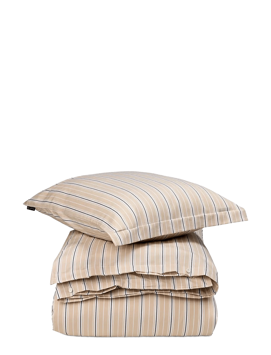 Lexington Home - Beige/White Striped Cotton Poplin Bed Set - beige/white - 0