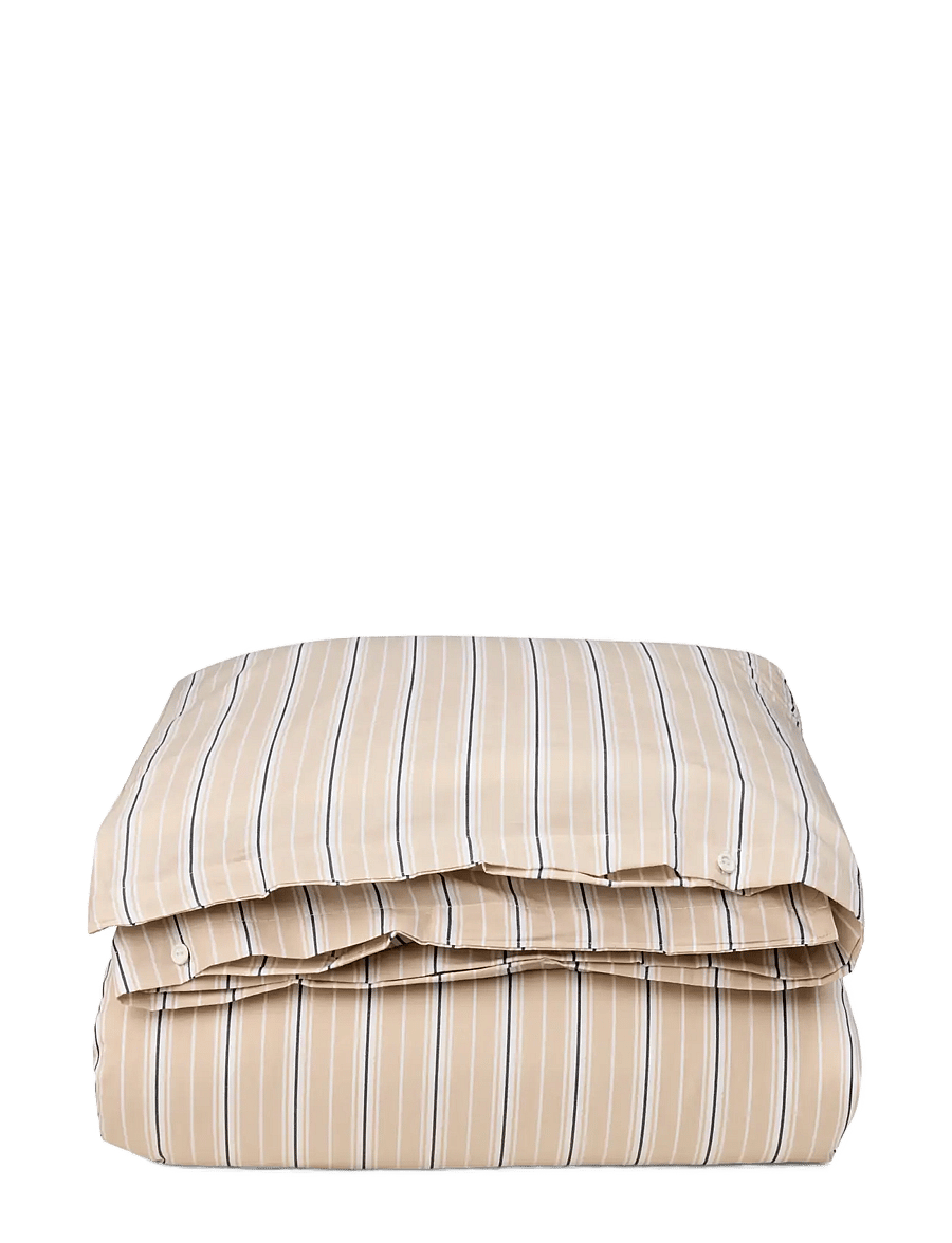 Lexington Home - Beige/White Striped Cotton Poplin Bed Set - beige/white - 1