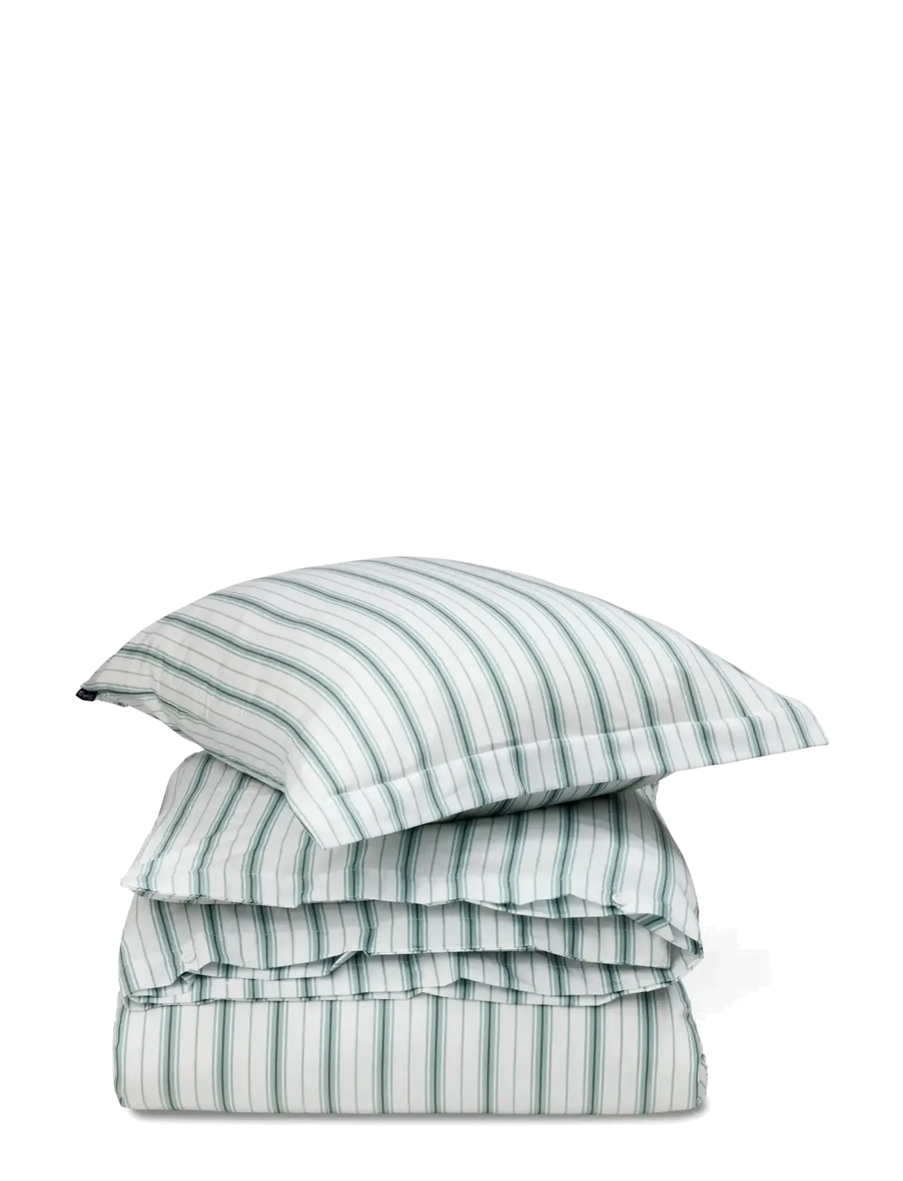 Lexington Home - White/Eucalyptus Striped Cotton Poplin Bed Set - sengesæt - white/eucalyptus - 1
