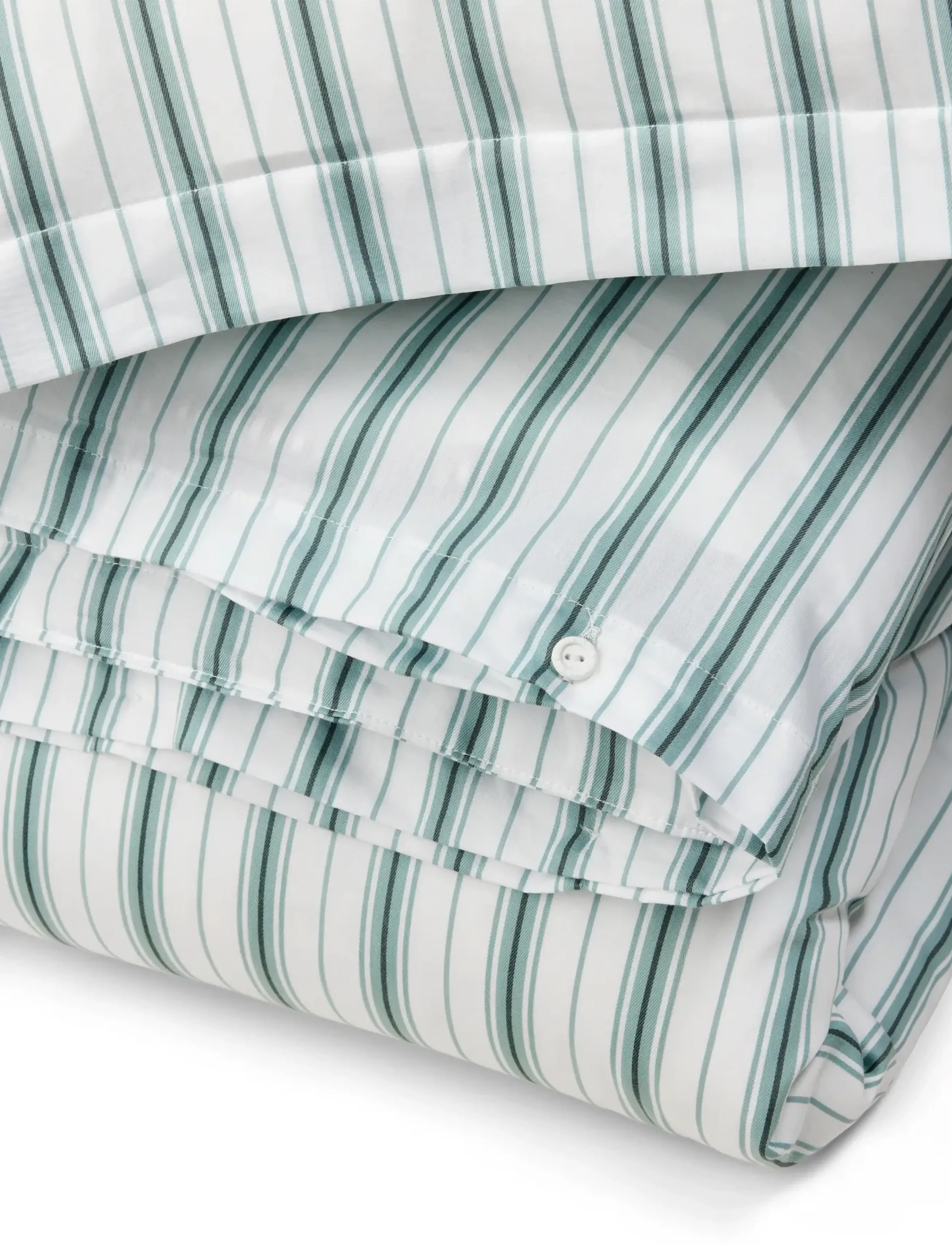 Lexington Home - White/Eucalyptus Striped Cotton Poplin Bed Set - sengesæt - white/eucalyptus - 2