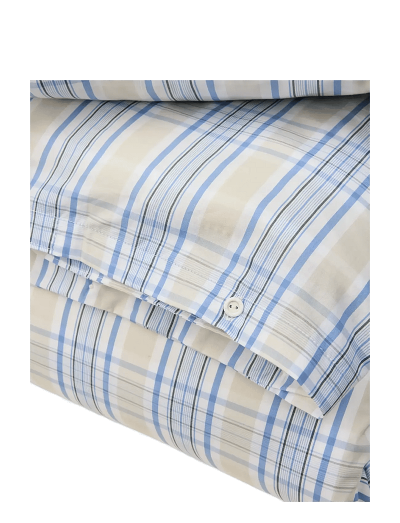Lexington Home - Beige/Blue Checked Cotton Poplin Bed Set - shop by price - beige/white/blue - 2
