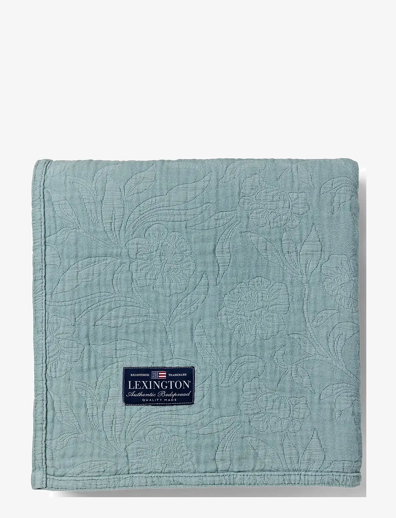 Lexington Home - Flowers Jacquard Organic Cotton Bedspread - eucalyptus - 0