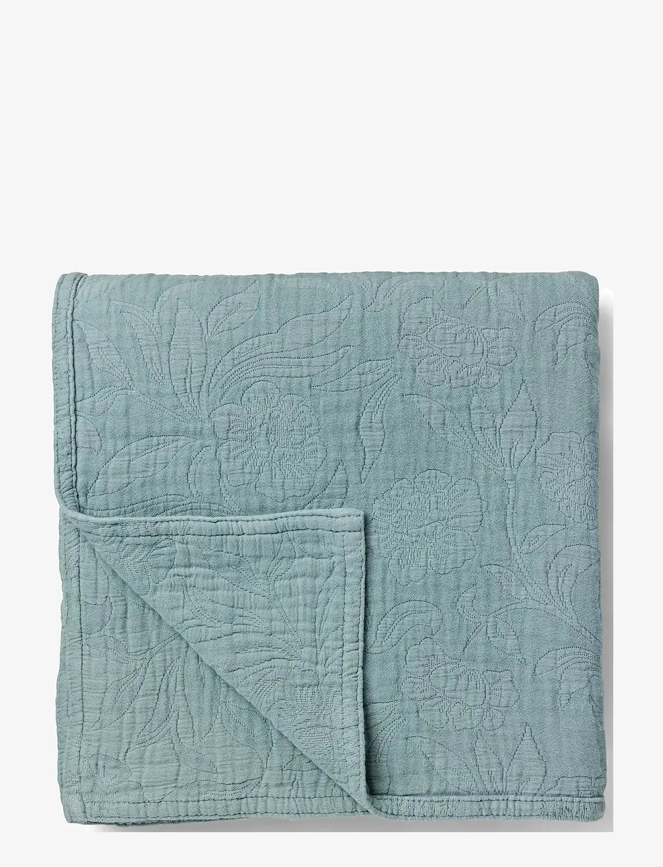 Lexington Home - Flowers Jacquard Organic Cotton Bedspread - eucalyptus - 1