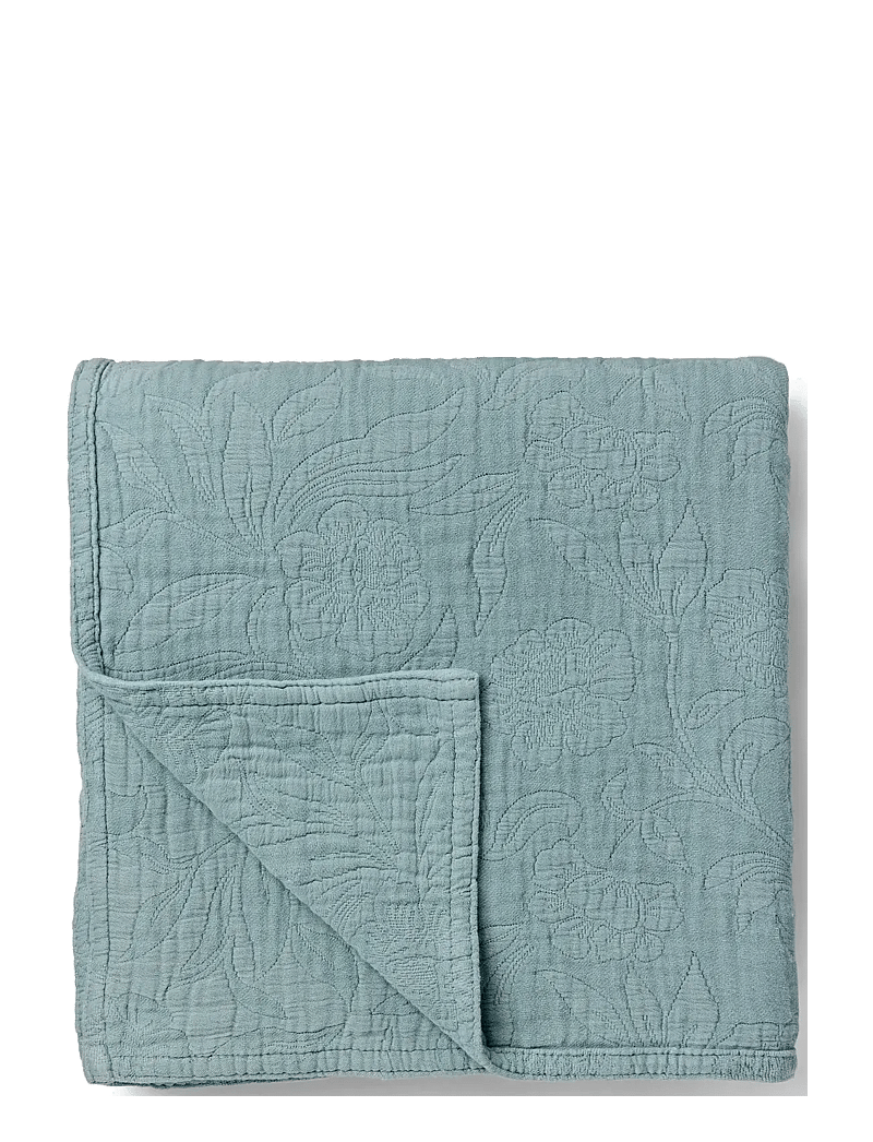 Lexington Home - Flowers Jacquard Organic Cotton Bedspread - eucalyptus - 1