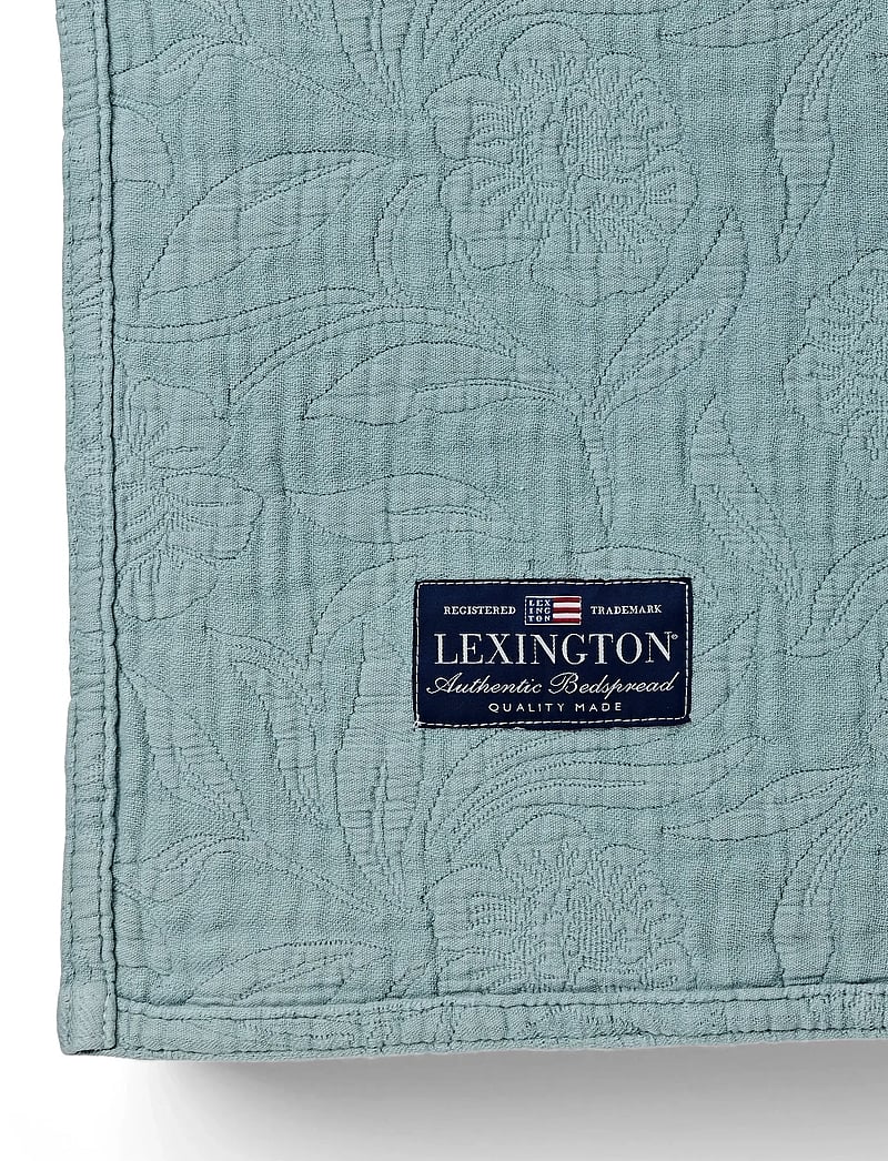 Lexington Home - Flowers Jacquard Organic Cotton Bedspread - eucalyptus - 2