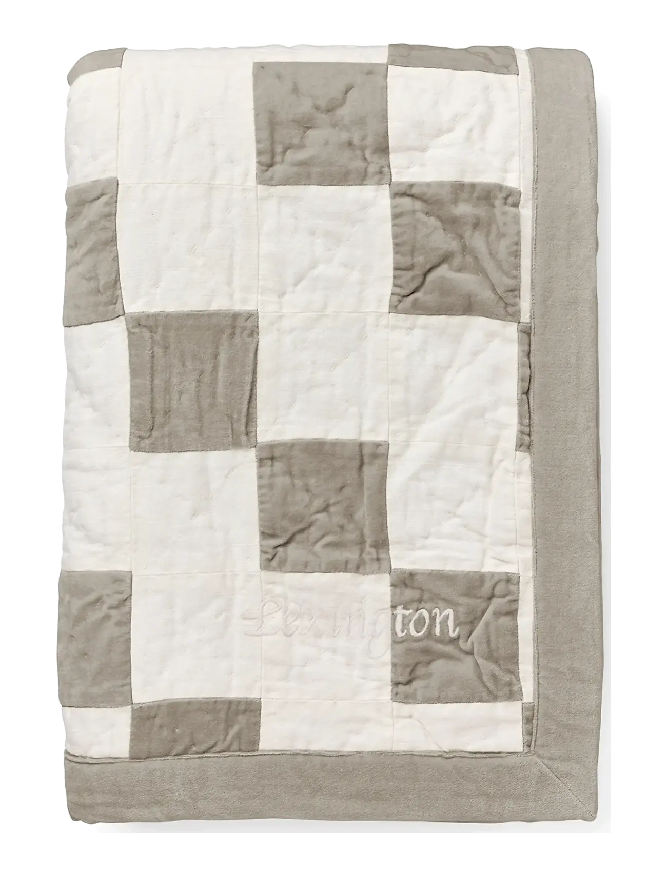 Lexington Home Patchwork Organic Cotton Bedspread - Tekstiler - WHITE / cream