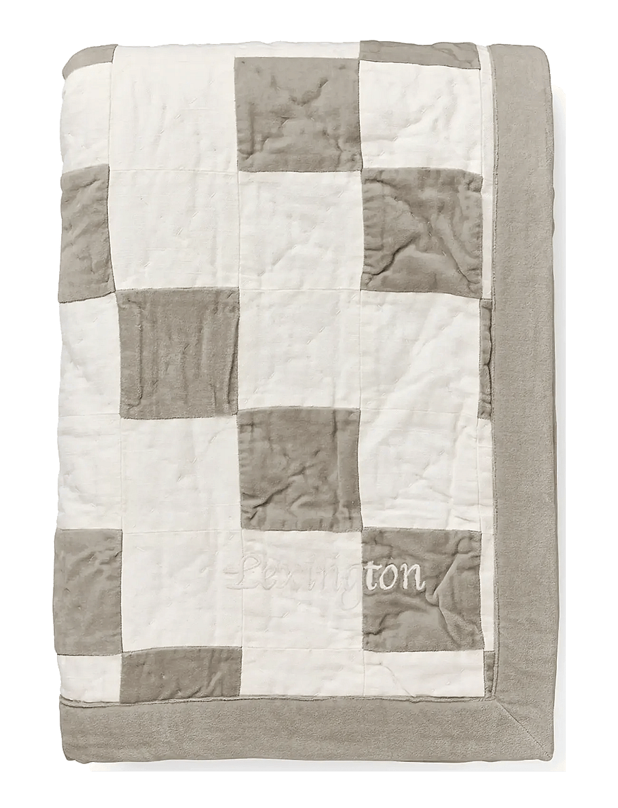 Lexington Home - Patchwork Organic Cotton Bedspread - white - 0
