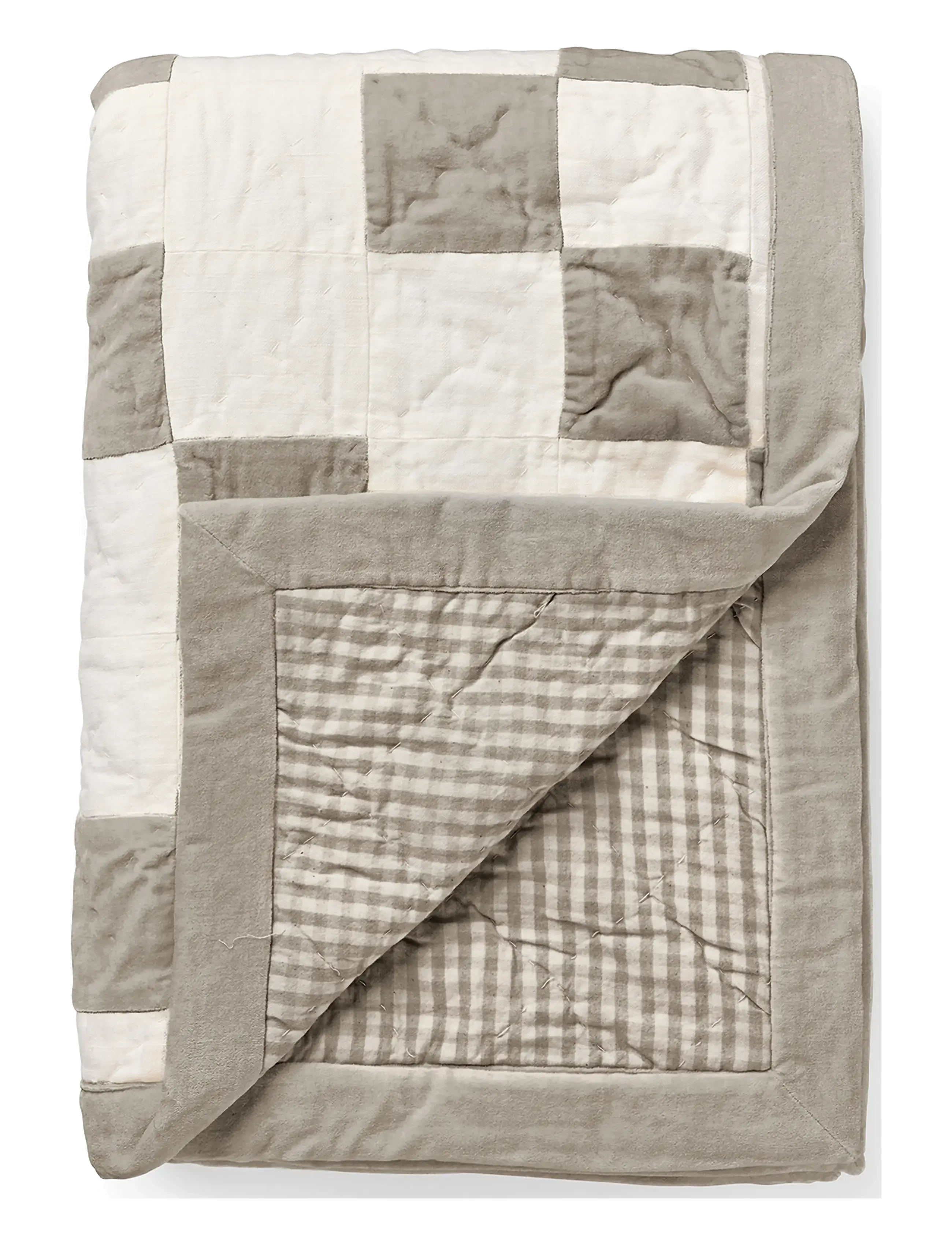 Lexington Home - Patchwork Organic Cotton Bedspread - home - white - 1