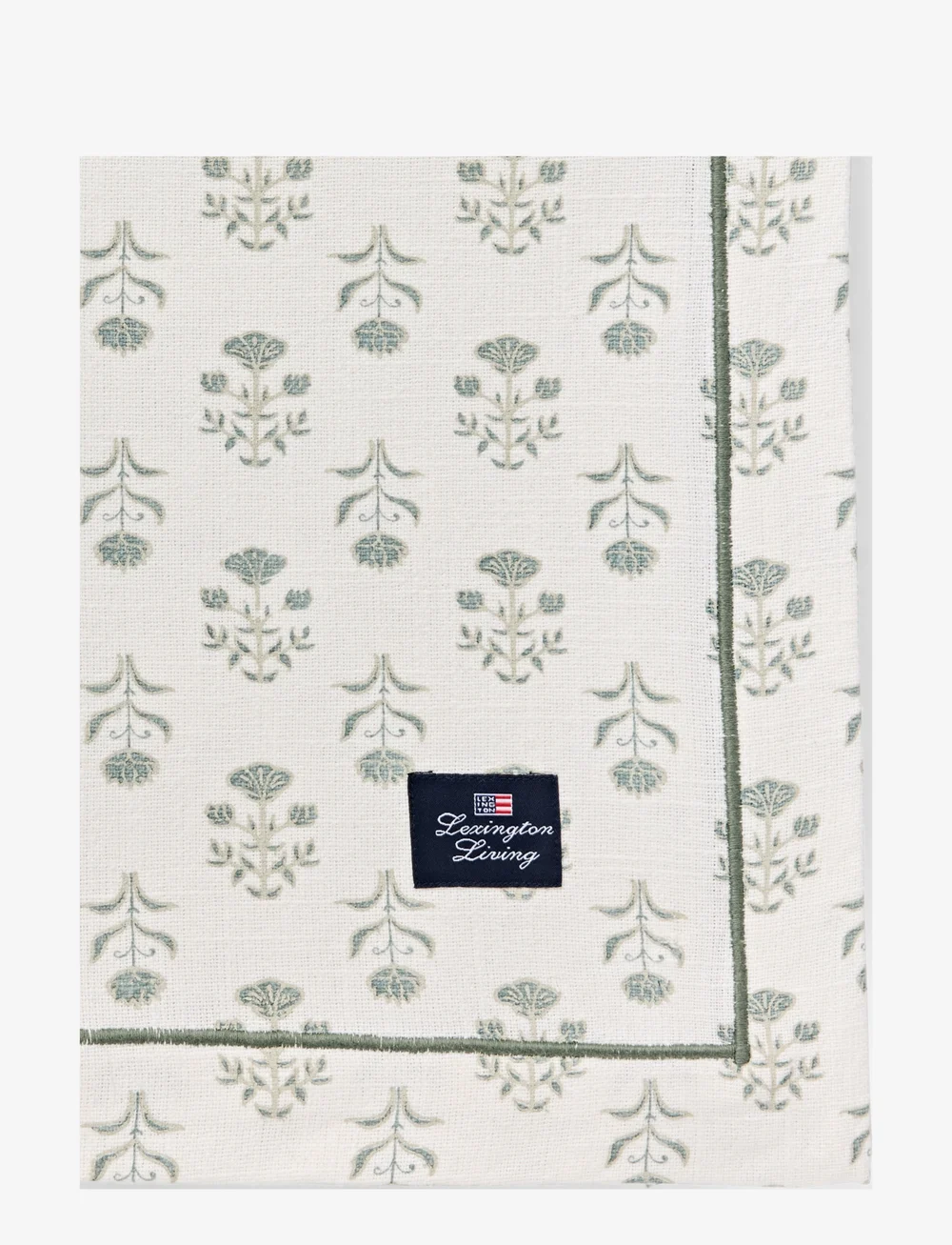 Lexington Home - Floral Printed Organic Cotton Napkin - nach preis einkaufen - white/eucalyptus - 1