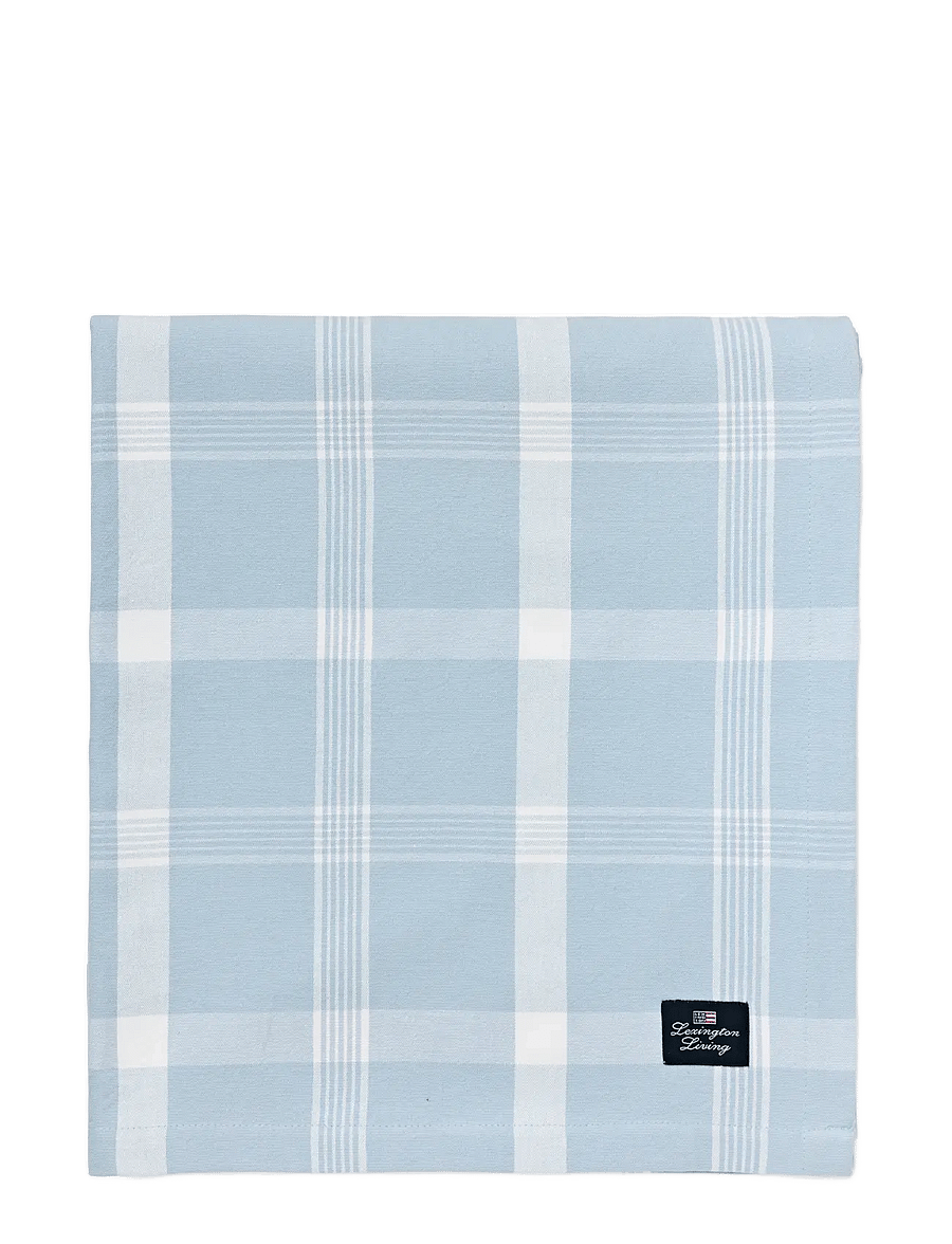 Lexington Home - Checked Recycled Cotton Oxford Tablecloth - laudlinad - blue/white - 0
