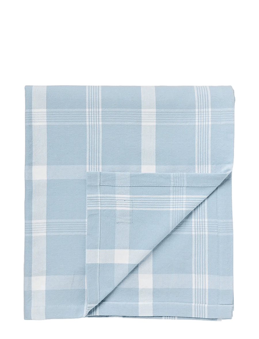 Lexington Home - Checked Recycled Cotton Oxford Tablecloth - laudlinad - blue/white - 1